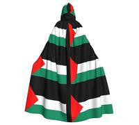 IPPONGET Cape de carnaval imprimée drapeau de la Palestine avec capuche pour femmes et hommes pour cosplay et fêtes à thème