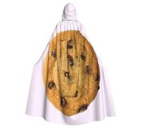 IPPONGET Imprimé biscuit chocolat unisexe pleine longueur à capuche effrayant accessoire de costume d'Halloween médiéval sorcière vampire