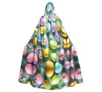 IPPONGET Imprimé Happy Easter Vacances Unisexe pleine longueur à capuche effrayant Halloween Accessoire de costume médiéval sorcière vampire