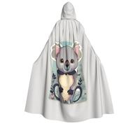 IPPONGET Jolie cape à capuche pour adulte avec imprimé koala pour cosplay, bal masqué, spectacles, événements, fête