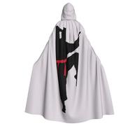IPPONGET Karaté Hommes Imprimé Unisexe Pleine Longueur Capuche Spooky Halloween Costume Accessoire Médiéval Sorcière Vampire