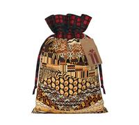 IPPONGET Sacs cadeaux de style africain, motif patchwork, cadeaux de Noël, sacs cadeaux festifs pour collègues, mariages, fêtes et plus encore