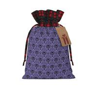 IPPONGET Sacs d'emballage de Noël avec impression manoir hanté, sacs cadeaux festifs pour collègues, mariages, fêtes, etc