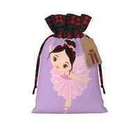 IPPONGET Sacs d'emballage de Noël avec inscription Little Ballerina Dancing Girl - Sacs cadeaux festifs pour collègues, mariages, fêtes, etc