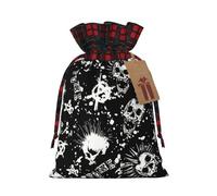 IPPONGET Sacs d'emballage de Noël blancs avec motif crâne punk pour collègues, mariages, fêtes, etc