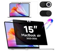 IPROKKO Film de Confidentialité Magnétique pour MacBook Air 15 Pouces（ 2023-2026, M2 M3 M4 M5, Amovible, Anti-éblouissement, Lumière Bleue, Mac, Ordinateur Portable, Filtre de Confidentialité