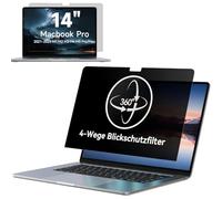 IPROKKO Filtre de Confidentialité 360° MacBook Pro 14 pouces (2025-2021) (M5/M4/M3/M2/M1), Autocollante, Antireflet et Anti-Lumière Bleue,Protection D'écran de Confidentialité Quadridirectionnel