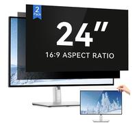 IPROKKO Lot de 2 Films de Protection D'écran Pour écran 16:9 de 24 Pouces, Amovibles, Anti-Lumière Bleue, Anti-Reflets, Pour HP, Dell, Acer, Lenovo