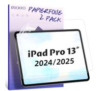 IPROKKO [Lot de 2] Papier Protection Écran pour iPad Pro 13 Pouces M4/M5 [2024/2025 7/8th Gen],Film Protecteur d'écran, Anti-Reflet pour Dessiner, Anti-empreintes, Écrire et Prendre des Notes