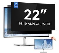 IPROKKO Lot de 2 Protections D'écran de Confidentialité pour Ecrans 22 pouces 16:10, Amovibles, Anti-lumière Bleue, Anti-reflets, Filtre de Confidentialité pour Ordinateurs HP, Dell, Acer et Lenovo