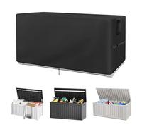 Iptienda Housse de protection imperméable 500D Oxford pour coffre de jardin, boîte de rangement, protection UV, 125 x 64 x 60 cm