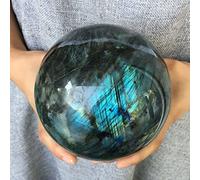 IPUDIS Boule de Cristal Naturel, sphère de Labradorite Naturelle, ameublement en Pierre Naturelle, Richesse, connexions prospères, Mariage, 1 pièce (Size : 2300-2800g)