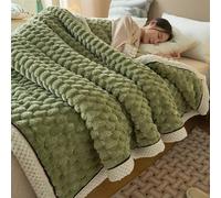 IPUDIS Couverture lestée, couvertures lestées for Adultes, Grande Couverture Polaire for Adultes, canapés, Doux et Chaud, Couverture de canapé-lit (Color : Light Green, Size : 180 * 200cm)