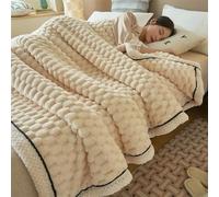 IPUDIS Couverture lestée, couvertures lestées for Adultes, Grande Couverture Polaire for Adultes, canapés, Doux et Chaud, Couverture de canapé-lit (Color : Off-White, Size : 180 * 200cm)