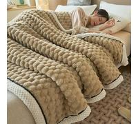 IPUDIS Couverture lestée, couvertures lestées for Adultes, Grande Couverture Polaire for Adultes, canapés, Doux et Chaud, Couverture de canapé-lit (Color : Milky Coffee, Size : 120 * 200cm)