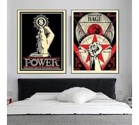 IPUDIS Shepard Fairey affiches Shepard Fairey imprime Vintage Wall Art Shepard Fairey toile peinture pour salon Decor Art photo 50X70cmX2 sans cadre