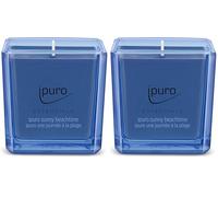 ipuro - Bougie parfumée décorative Ipuro Sunny Beachtime - Bougies parfumées minimalistes et épurées dans un verre - Bougies parfumées intenses avec des notes pétillantes et fraîches - Bougie élégante