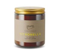 Ipuro Bougie parfumée Functionals Citronella 200g - Parfum rafraîchissant citronnelle, citron, verveine - Bocal en verre 14 cm - Jaune - Unisex - Outdoor - Eco-responsable