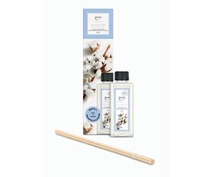 ipuro cotton fields Recharge de parfum d'ambiance avec notes de vanille poudrées - Recharge d'huile parfumée - Recharge de diffuseur de 200 ml - Avec bâtonnets parfumés - 1 paquet