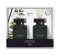 ipuro - Essentials Parfum d'ambiance Black Bambou 2 x 50 ml | Désodorisant d'ambiance avec jasmin, citron, pomme et parfum boisé d'ambre musc | Diffuseur avec bâtonnets | Désodorisant pour