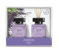 ipuro - Essentials Parfum d'ambiance Lavande 2 x 50 ml | Désodorisant avec lavande, agrumes, fleurs, parfum menthe et musc | Diffuseur avec bâtonnets | Désodorisant pour la maison