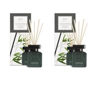 ipuro - Essentials Parfum d'intérieur Black Bamboo 50ml - Notes de Jasmin, Citron, Pomme, Ambre, musc boisé - Diffuseur à bâtonnets - Parfum Exotique et élégant pour Maison (Lot de 2)