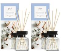 ipuro - Essentials Parfum d'intérieur Cotton Fields 50ml - Notes de badiane, Fleur de Vanille, géranium, Rose, Violette, Bois de cèdre - Diffuseur à bâtonnets - Parfum apaisant et élégant pour Maison