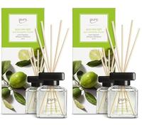 ipuro - Essentials Parfum d'intérieur Lime Light 50ml - Parfum au citronnelle, bergamote, Orange, géranium, muguet, Vanille - Diffuseur à bâtonnets - Purificateur d'air vivifiant et Subtil (Lot de 2)