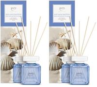 ipuro - Essentials Parfum d'intérieur Sunny Beachtime 200ml - Notes de Pamplemousse, Citron, musc Blanc - Diffuseur à bâtonnets - Parfum Frais, Estival et Lumineux pour Maison (Lot de 2)