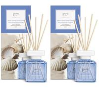 ipuro - Essentials Parfum d'intérieur Sunny Beachtime 50ml - Notes de Pamplemousse, Citron, musc Blanc - Diffuseur à bâtonnets - Parfum Frais, Estival et Lumineux pour Maison (Lot de 2)