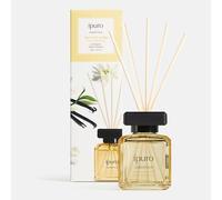ipuro Essentials SOFT VANILLA Diffuseur de parfum avec bâtonnets 100 ml | Désodorisant d'intérieur aux notes de vanille, bois de santal, réglisse, fleur de pêcher et caramel - Diffuseur à bâtonnets
