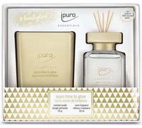 ipuro Essentials Time to Glow bougie + diffuseur dans une boîte cadeau 125g / 50ml