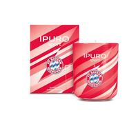 ipuro sport x FC Bayern München Bougie parfumée - Fraîcheur sportive avec pamplemousse, pomme et bois de santal - Bougie parfumée dans un verre - Article de fan du FC Bayern - Cadeau pour les fans de