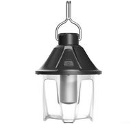 IPX4 Lampe de tente magnétique étanche en forme de pomme de pin rechargeable avec batterie de 2000 mAh Design LED bicolore idéal pour la randonnée et le camping en plein air Noir