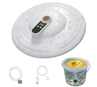 IPX7 Floating & Rechargeable Bait Bucket Aerator,Portable Oxygen Pump for Bait Bucket,Magnetic Live Baits Quite Water Aerator,Fishing Bubble Generator for Kayak Shore & Boat (White)