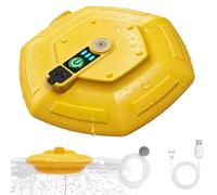 IPX7 Lot de 2 aérateurs flottants et rechargeables pour appâts vivants portables, étanches et ultra silencieux, aérateur flottant pour aquarium, voyages de pêche
