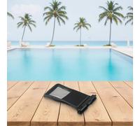 IPX8 Étui de téléphone étanche flottant pour une utilisation sous l'eau - Convient pour iPhone, Samsung, Xiaomi, Huawei jusqu'à 7" (noir et gris)