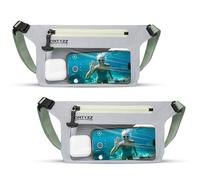IPX8 Sac Banane Imperméable 2 Pièces Pochette Etanche avec Sangle Hanche Réglable Grande Capacité Ecrans Tactiles Pochette Téléphone Portable pour Sports Nautiques Natation Plage Sorties en Bateau