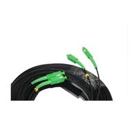 IPZRKJRPF Câble de dérivation à fibre optique extérieur, FTTH, 3 fils, 2 conducteurs, cordons de raccordement avec connecteurs LC, SC, FC, ST, 200 m(2SC APC- 2SC APC)