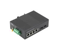 IPZRKJRPF Commutateur Gigabit SFP industriel POE non géré Web/Web, émetteur-récepteur 2 SFP vers 4/8 POE, convertisseur fibre 1000M(2 SFP to 4 RJ45 Switch)