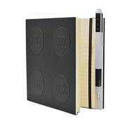 IQ LEGO Carnet stationnaire avec fermeture - Carnet de papeterie avec stylo gel - Noir