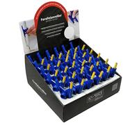 IQ-Tools PWE0123ZB.D Lot de 30 traceurs parallèles bleus, dans une boîte d'affichage, outil pour travaux de traction, pointe de compas amovible, accessoires artisanaux