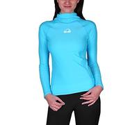 iQ-UV - 669122 - iQ UV 300, vêtement anti-UV - T-shirt manches longues à capuche - Femme - Turquoise - Taille: XS (36)