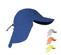 iQ-UV Casquette de protection avec protection de la nuque - Unisexe - Bleu - 55-61 cm - Protection solaire UPF 50+ certifiée TÜV - Casquette respirante pour homme et femme, taille unique