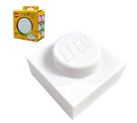 IQ Veilleuse Lego Iconic 1 x 1 - Blanc (LP50), lumière à changement de couleur en silicone souple pour adolescents, enfants et adultes - Veilleuse Lego blanche décontractée pour une ambiance