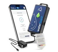 iQ water Guard Détecteur d'eau Intelligent avec Fonction Alarme d'eau 92 DB & Wi-FI - Water Guard - Détecteur d'eau pour Smartphone - Compteur de consommation d'eau WiFi, Surveillance de la