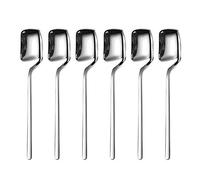 IQCWOOD Demitasse Lot de 6 cuillères à expresso en acier inoxydable 14 cm