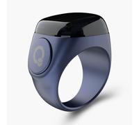 iQIBLA Zikr Ring® Noor Bague Intelligente Tasbih Compteur de Prière Multifonction avec l'Application Lifestyle Musulman Life Blue (Blue, 20mm)