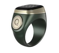 iQIBLA Zikr Ring® Noor2 Bague Intelligente Tasbih Compteur de Prière Multifonction avec l'Application Lifestyle Musulman Life Green (Green, 20mm)