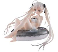 IQITOYS Figurine Kasugano Sora de 10 cm Yosuga no Sora Anime Figure de natation Base d'anneau de natation Modèle de bureau Statue mignonne Décoration en PVC Cadeau pour amis et fans